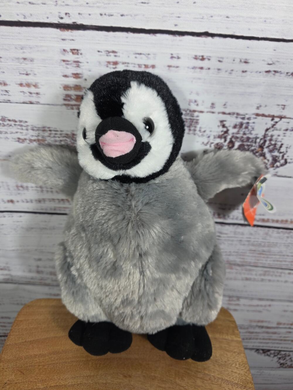 Wild Republic Penguin Plush Stuffed Animal Toy Gray and Black 12" Soft